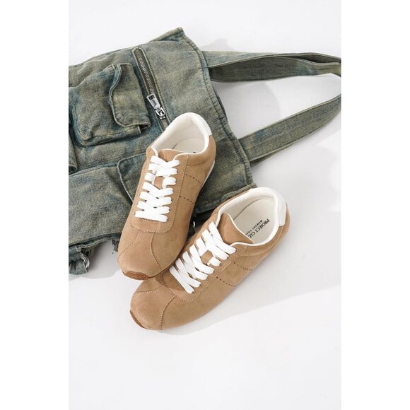 Non-Slip Women's Work Sneakers - Stylish Taupe Lace-Up Shoes with Comfort Insole - Picture 6 of 6